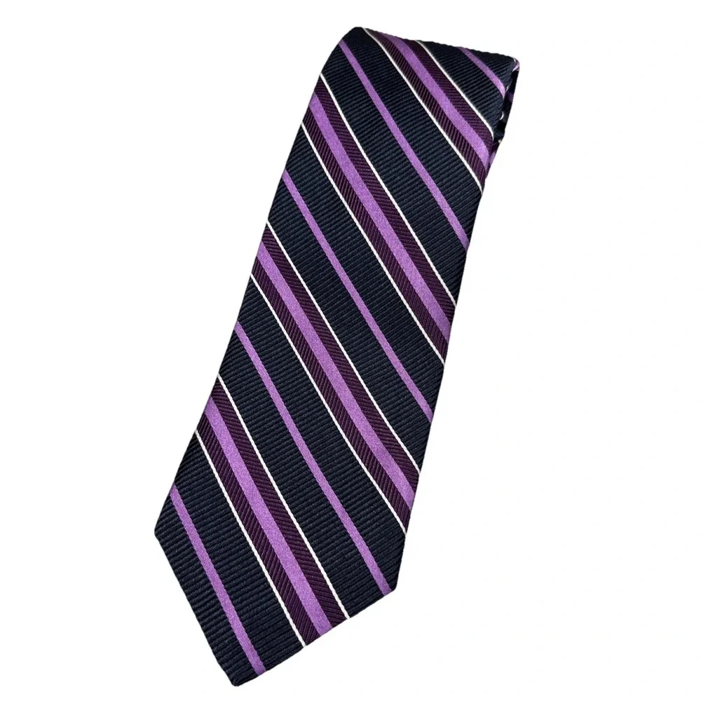 Robert Talbott Carmel Men's 100% Silk Necktie USA Made Repp Stripe